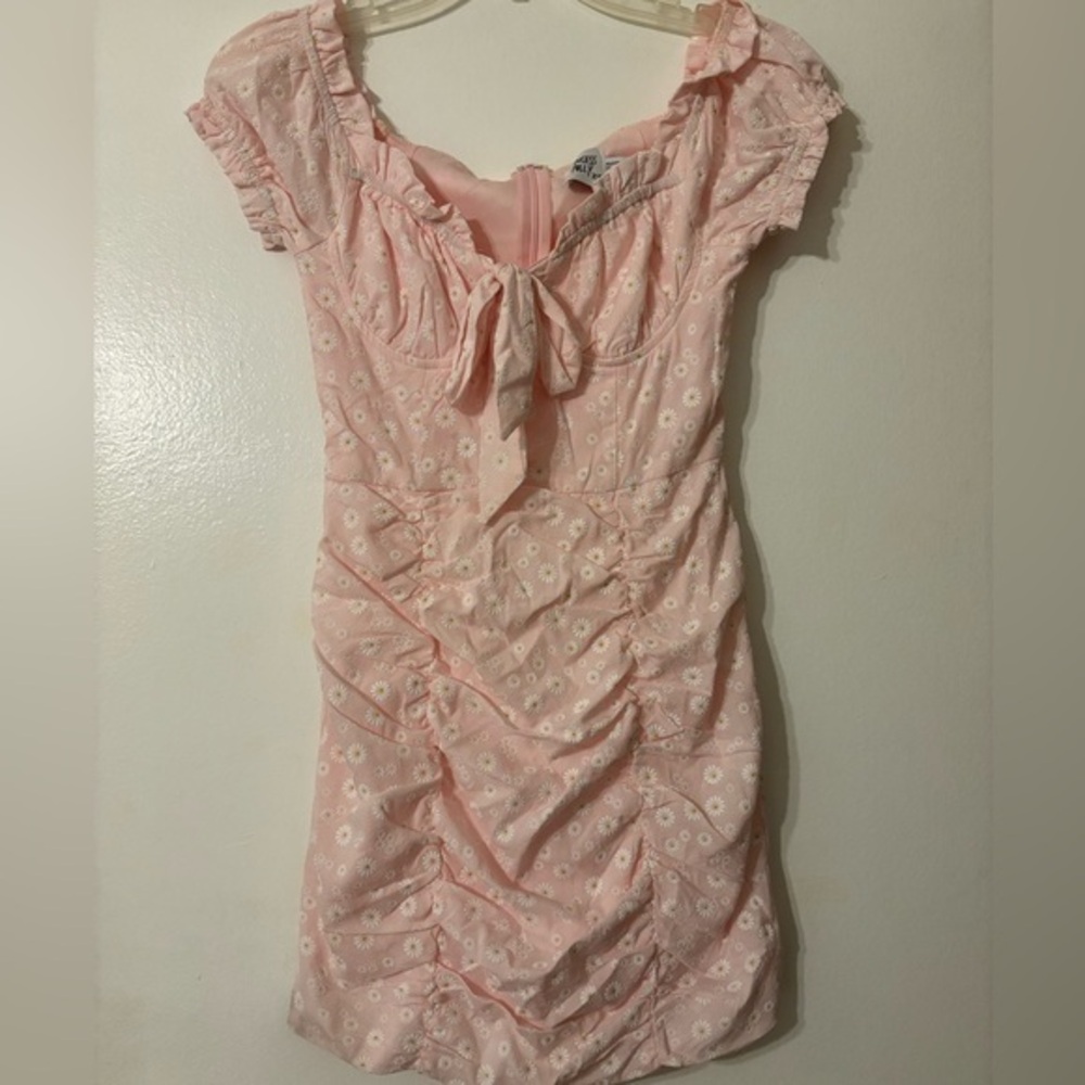 Princess Ally Pink  Floral Ruched mini Dress size 2